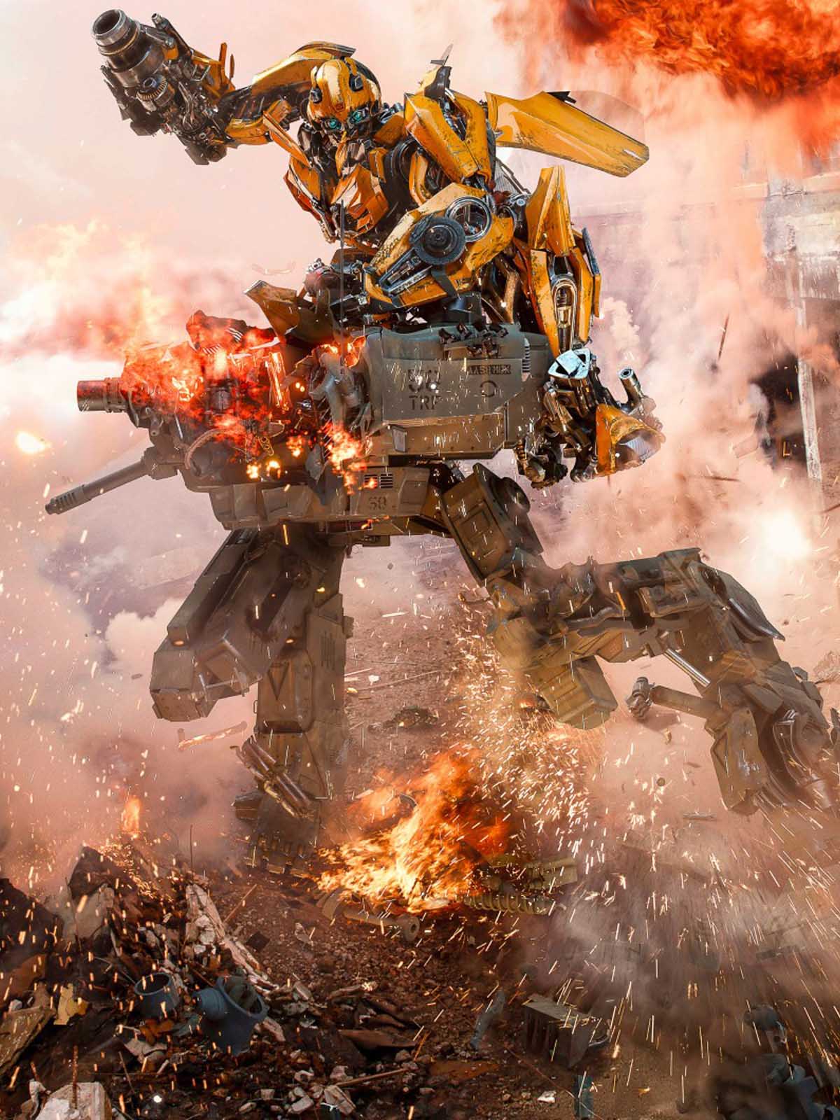 1200x1600 Bumblebee Fighting In Transformers Last Knight 4K Ultra HD Mobile Wallpaper