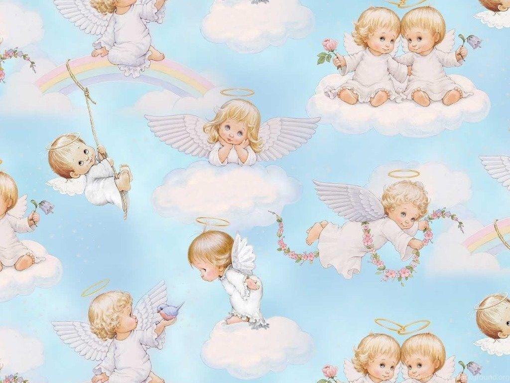 1024x768 Baby Angel Wallpaper