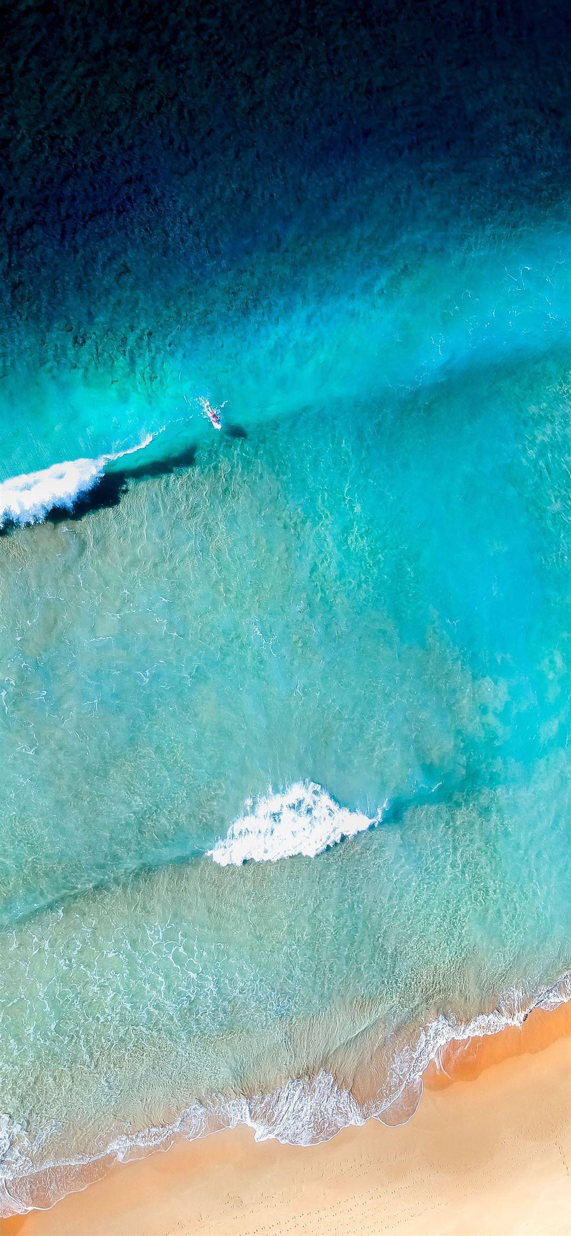 1170x2532 sea waves near shore iPhone 12 Wallpaper Free Download