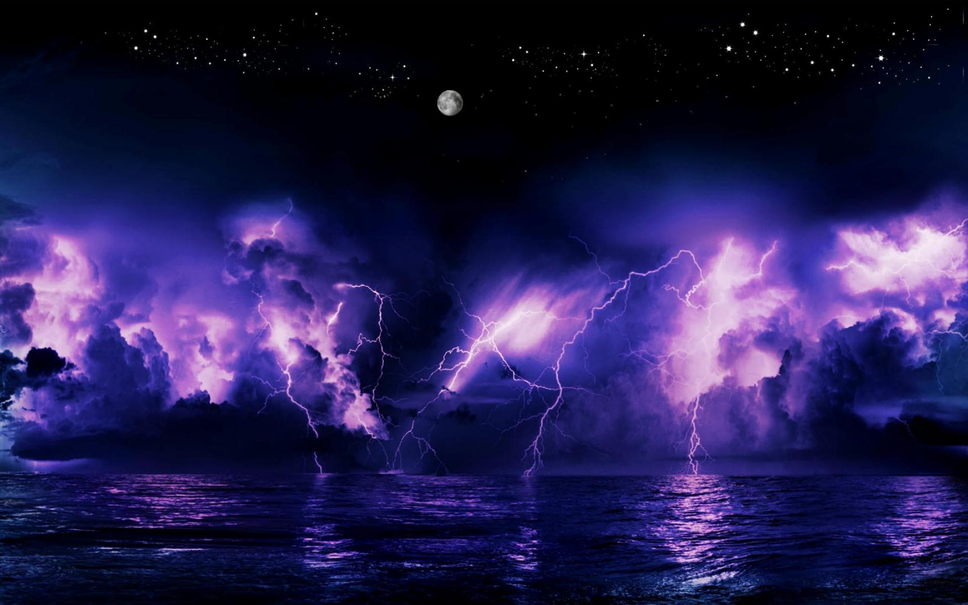 1920x1200 Free Download Lightning Storm Background