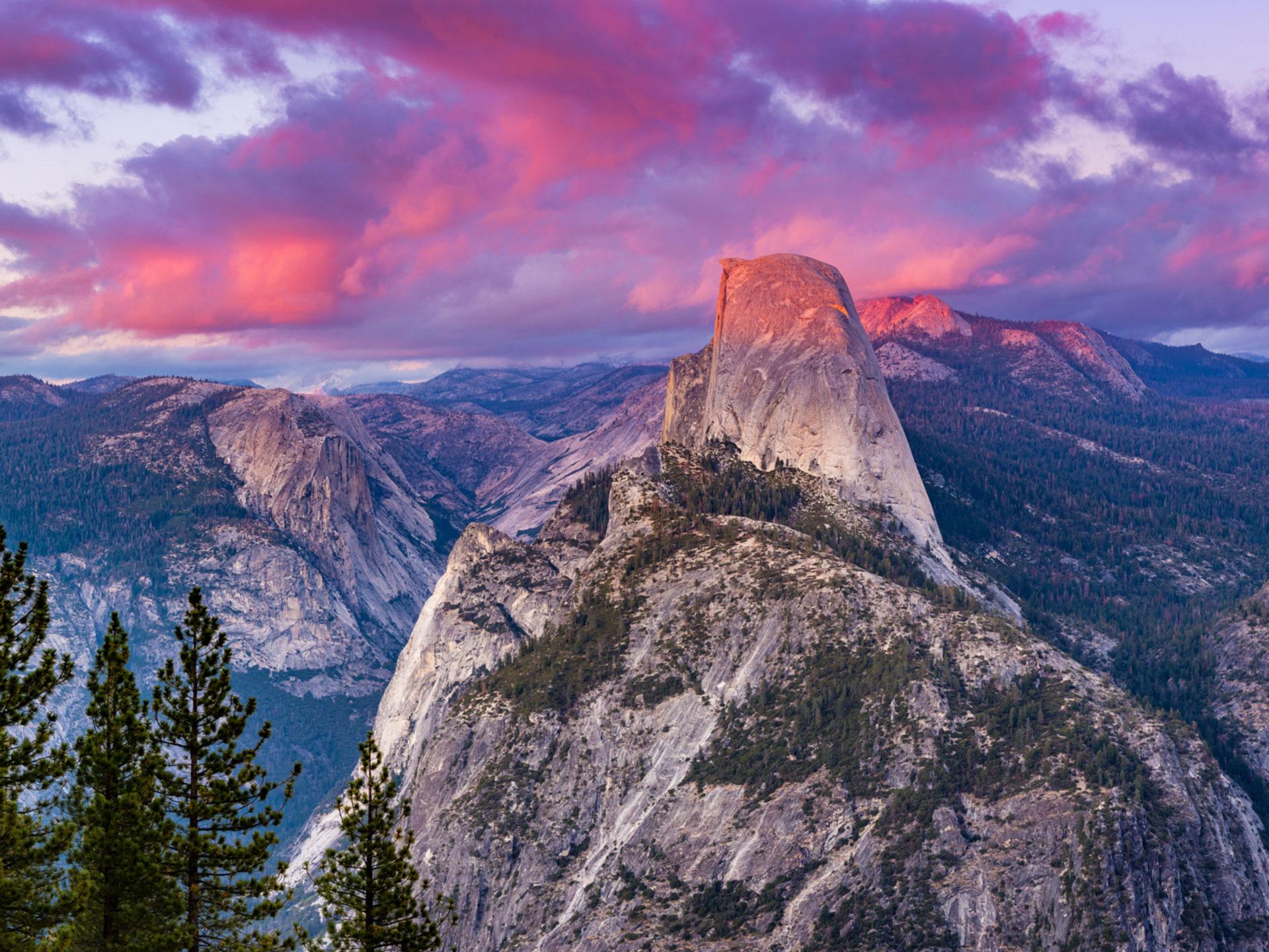 1920x1440 Half Dome Granite Dome In California Yosemite National Park Usa Best HD Wallpaper For Desktop Tablets And Mobile Phones3840x2160 :