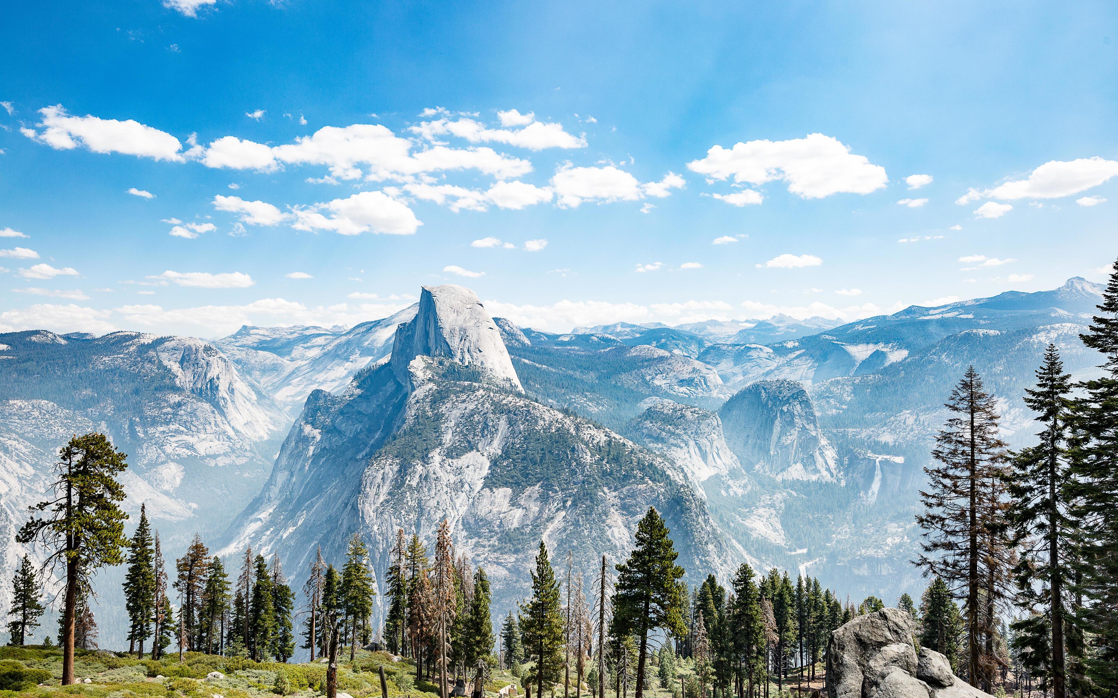 3840x2400 Download wallpaper 4k, Yosemite National Park, summer, forest, mountains, Sierra Nevada, USA, America for desktop with resolution 3840x2400. High Quality HD picture wallpaper