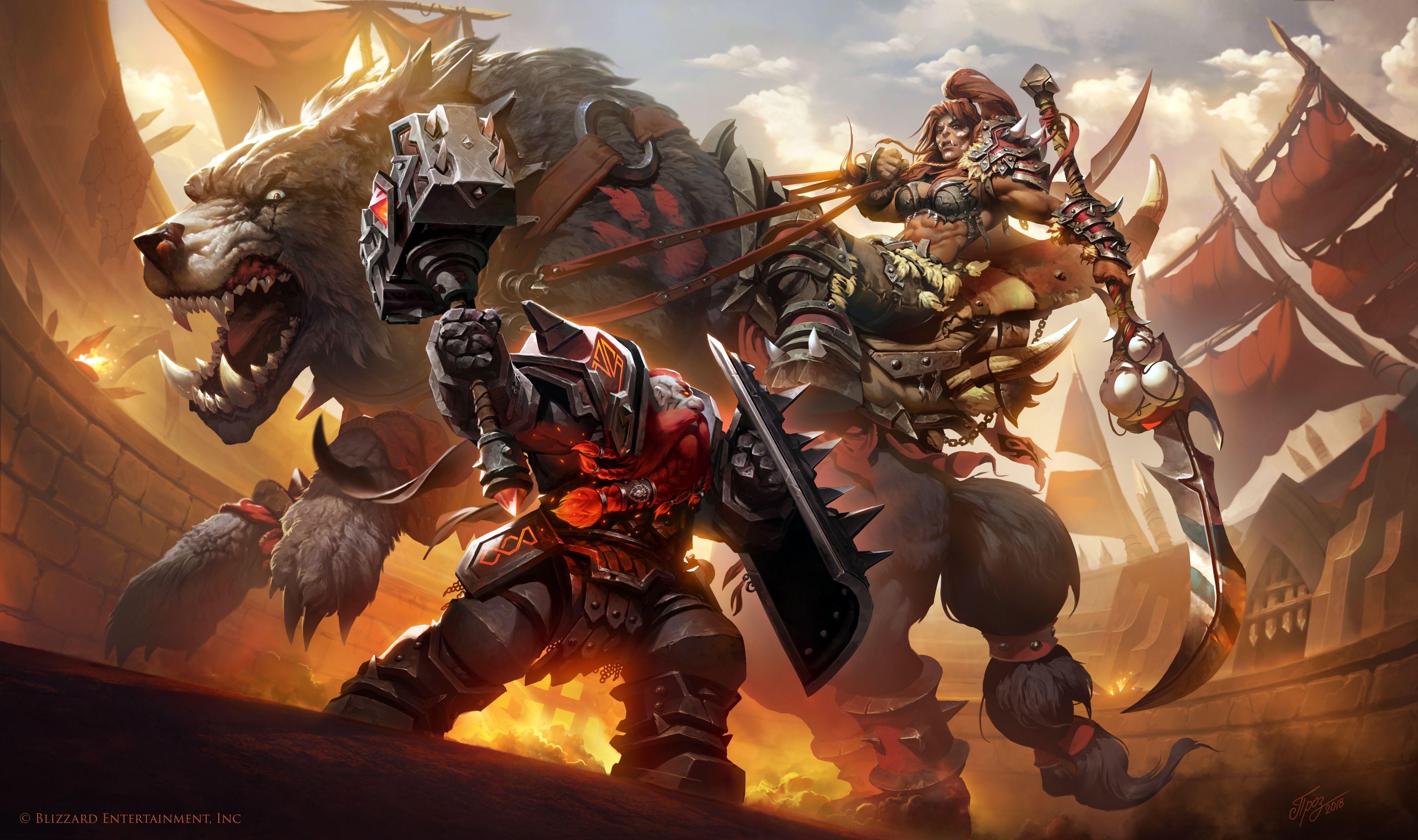 5364x3178 WoW Warrior Wallpaper