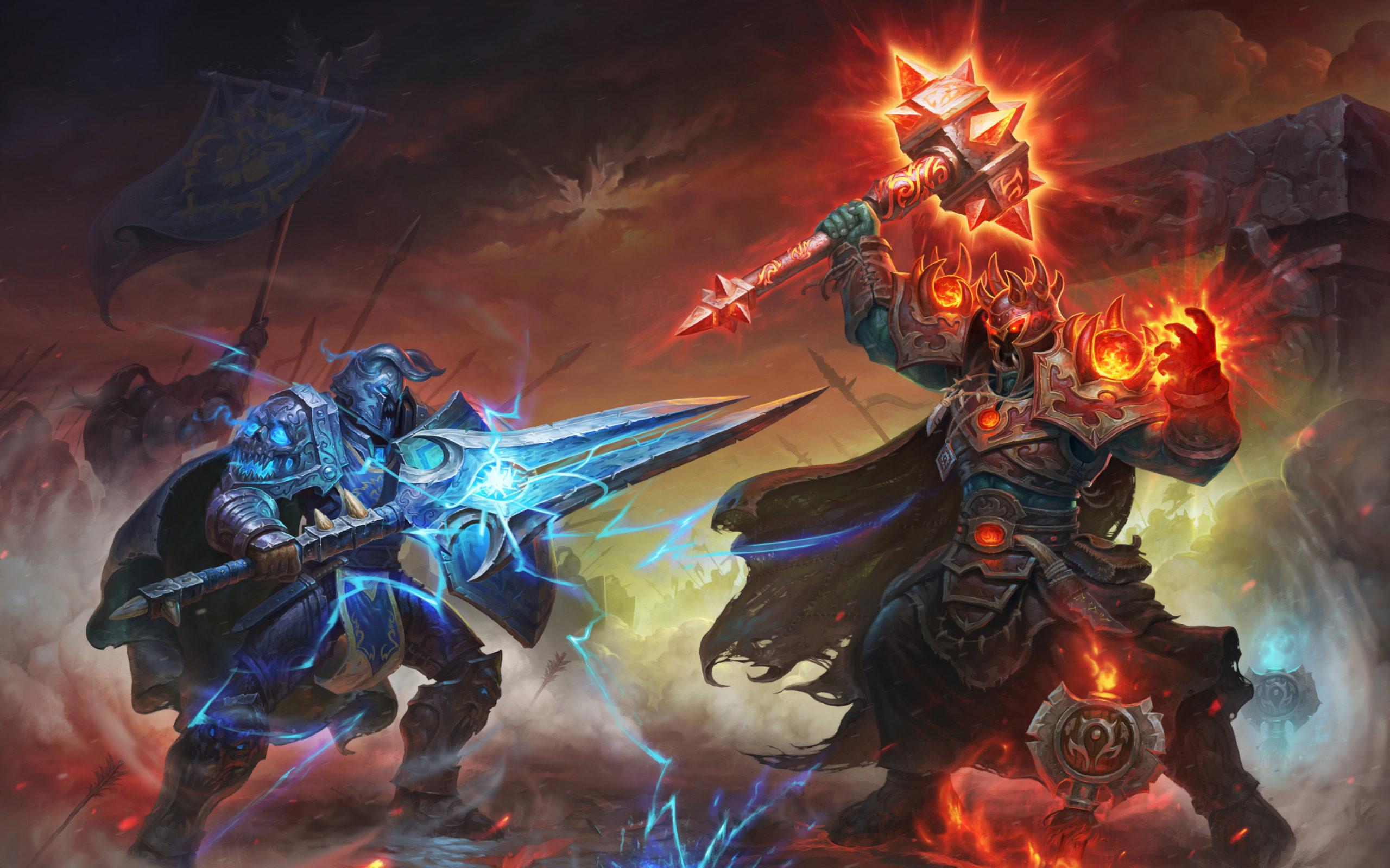 2560x1600 World Of Warcraft Warcraft Wow Alliance Horde Warrior Armor Weapons Sword Hammer Wallpaper HD :