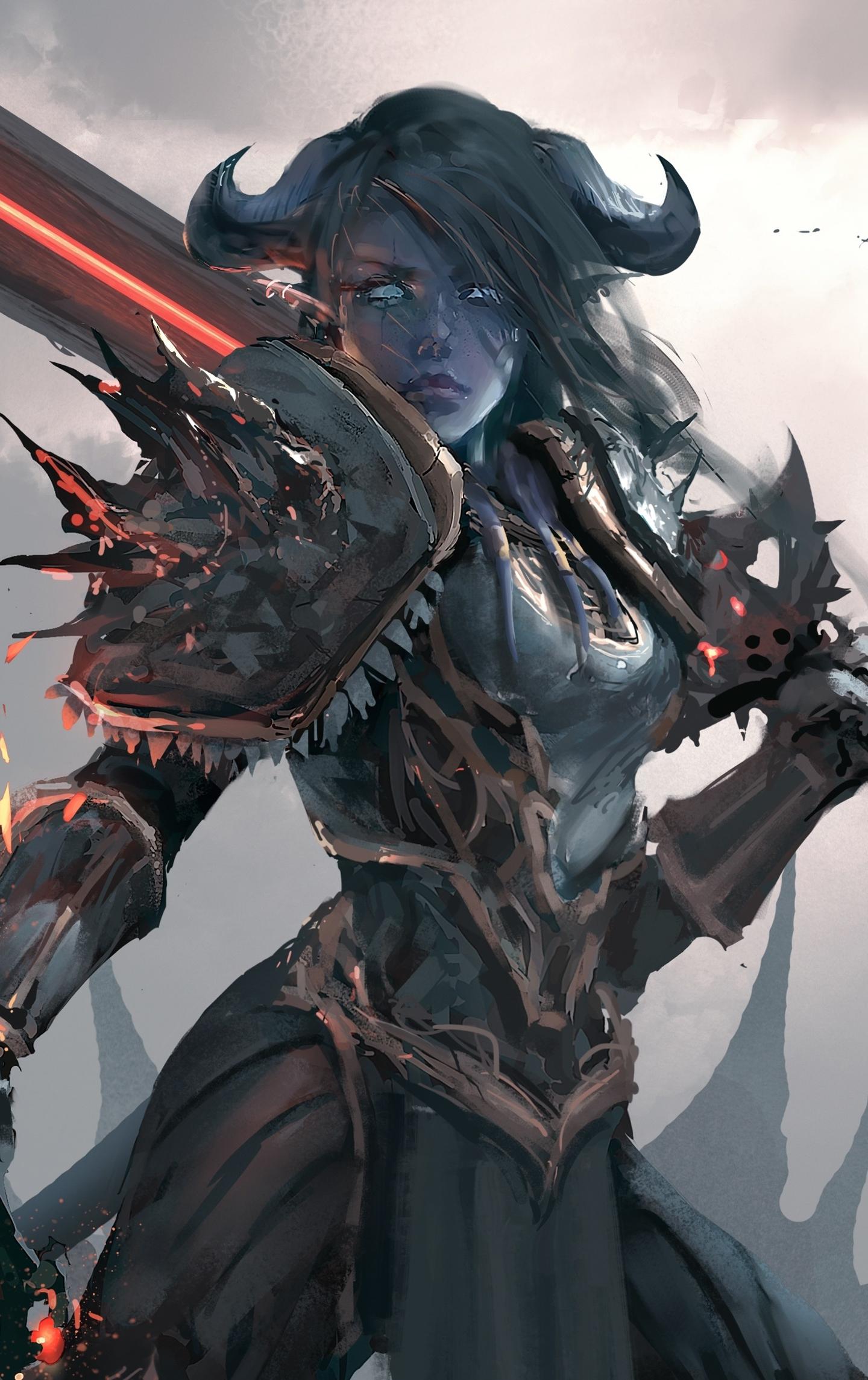 1440x2289 Download 1440x2630 wallpaper world of warcraft, artwork, woman warrior, samsung galaxy note 1440x2630 HD image, background, 8784