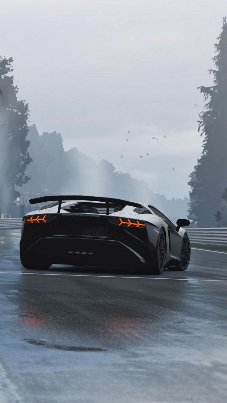 768x1365 Back of Lamborghini iPhone 4K Wallpaper Free Download