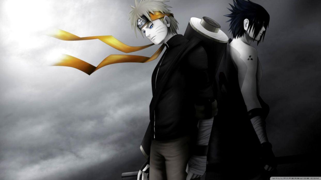 1243x698 Naruto And Sasuke Duel Monitor Wallpaper