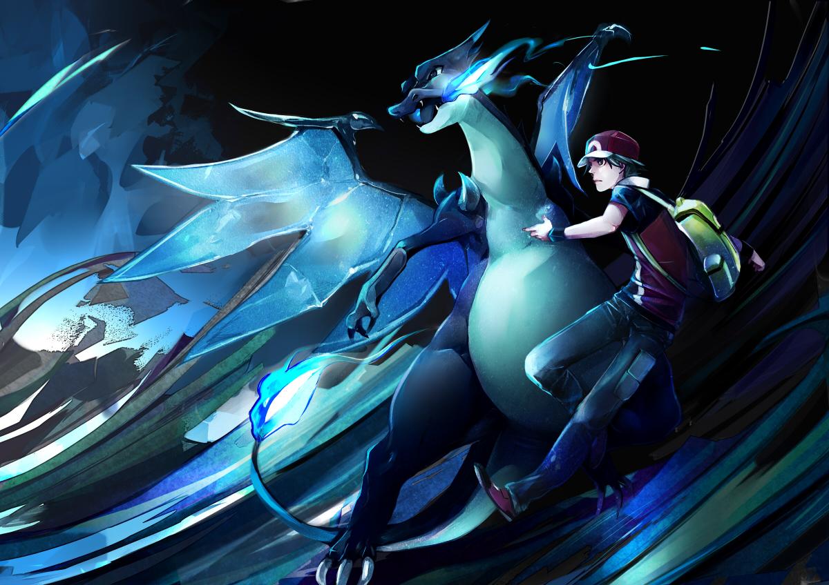 Anime Pokemon Red Pikachu Mega Charizard X 4K Wallpaper #272