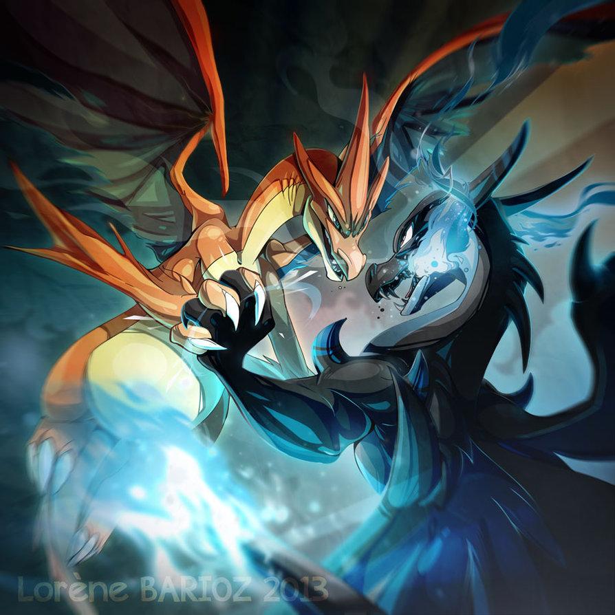 894x894 Pokemon Mega Charizard X And Y Wallpaper