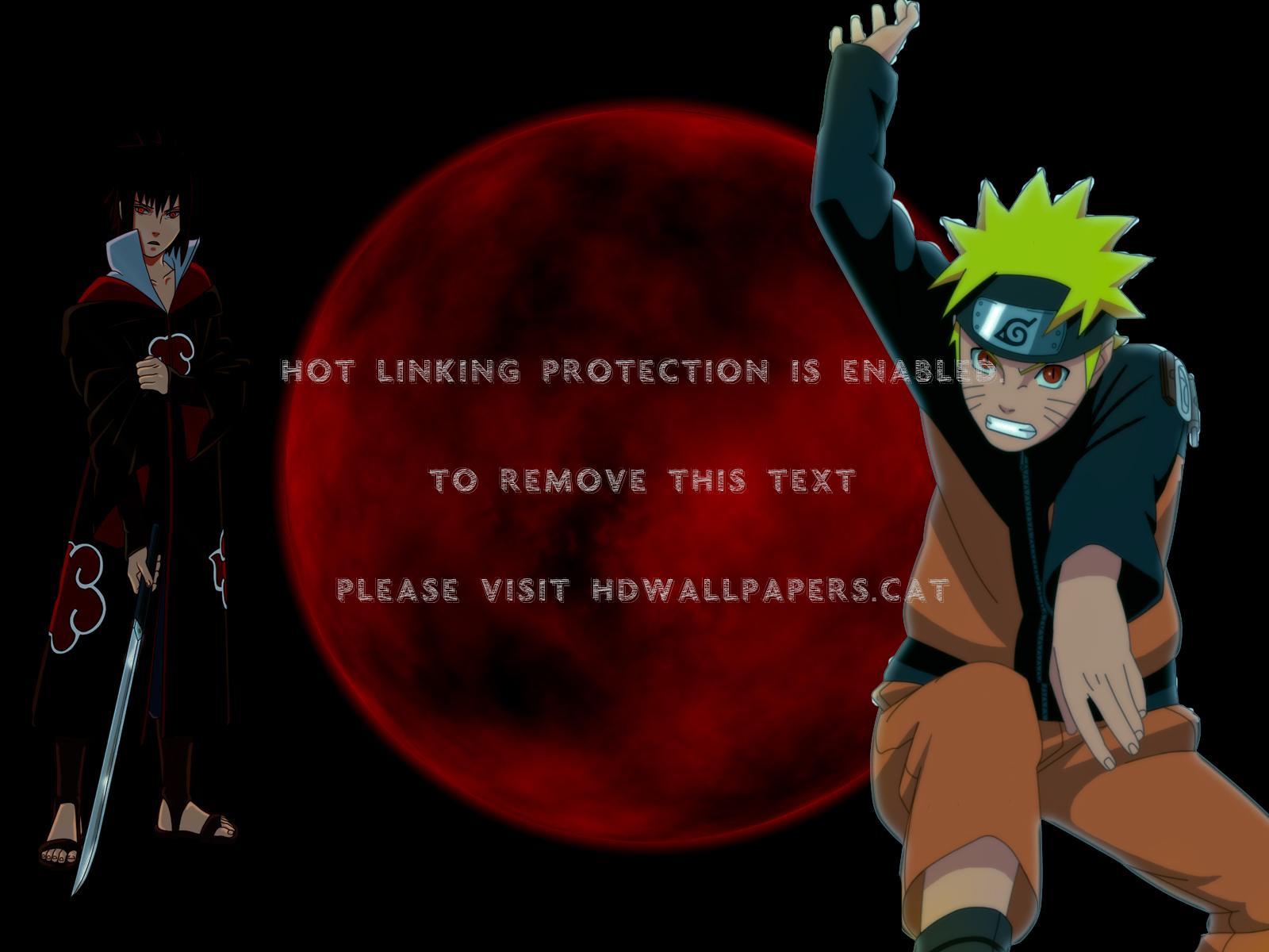 1600x1200 sasuke and naruto. moon dark abyss anime