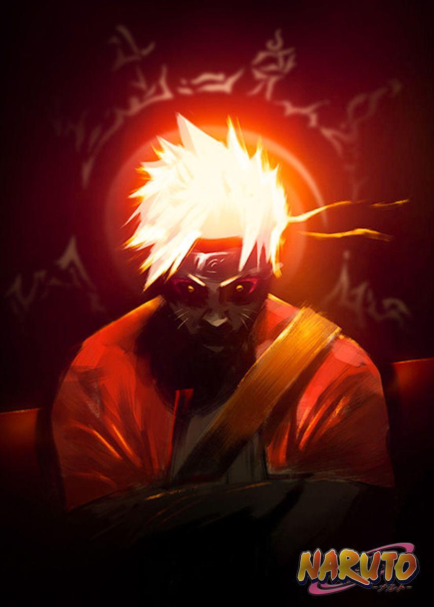 857x1200 Naruto Glow in the Dark' Metal Poster Print Iskandar. Displate. Naruto wallpaper, Anime, Wall art painting