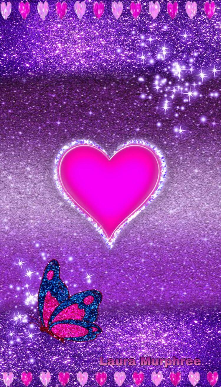 Purple Glitter Hearts Wallpapers - Top Free Purple Glitter Hearts ...