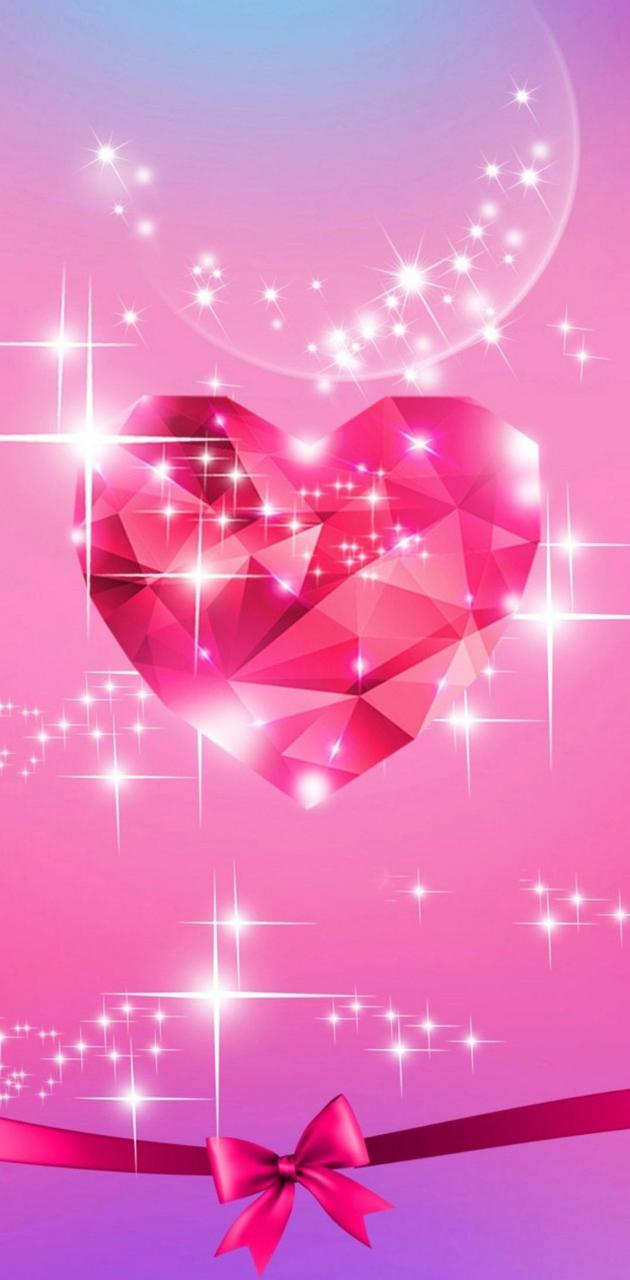 630x1280 Sparkle Heart wallpaper