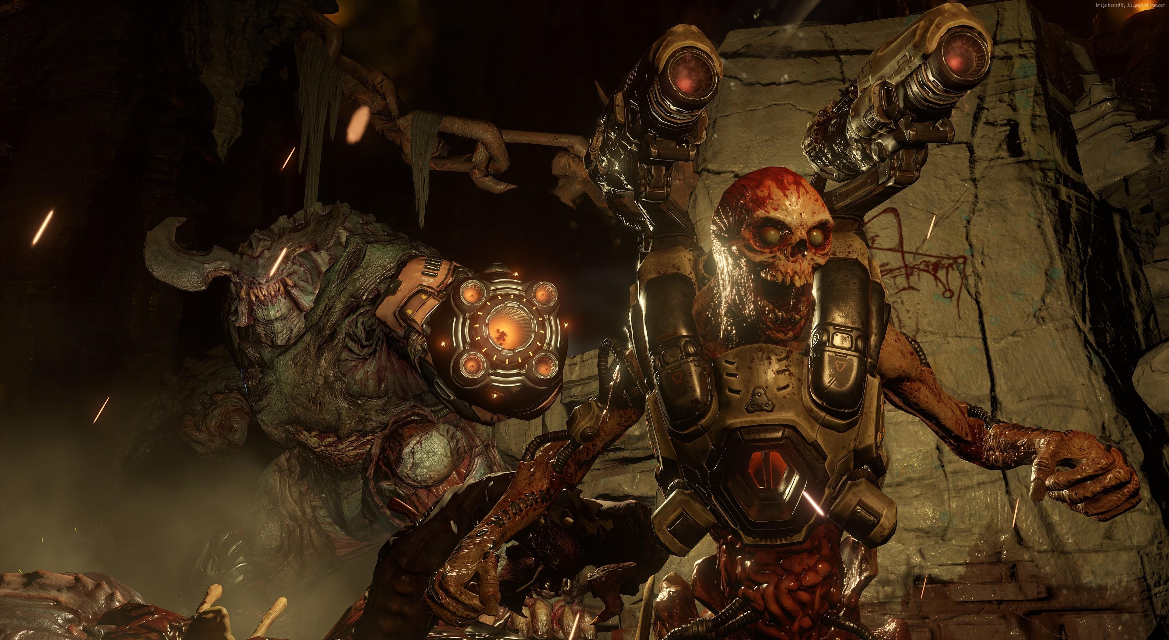 3840x2102 #Shooter, #Best Games, #Horror, #Sci Fi, #Doom #Action. Mocah HD Wallpaper