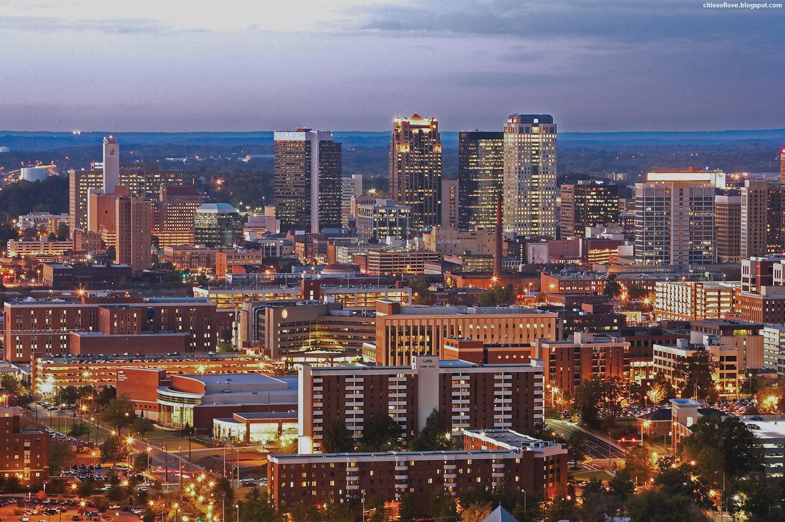 1600x1065 C.o.L. (Cities Of Love): Birmingham Wonderful English City Skyline At Dusk England HD Desktop Wallpaper