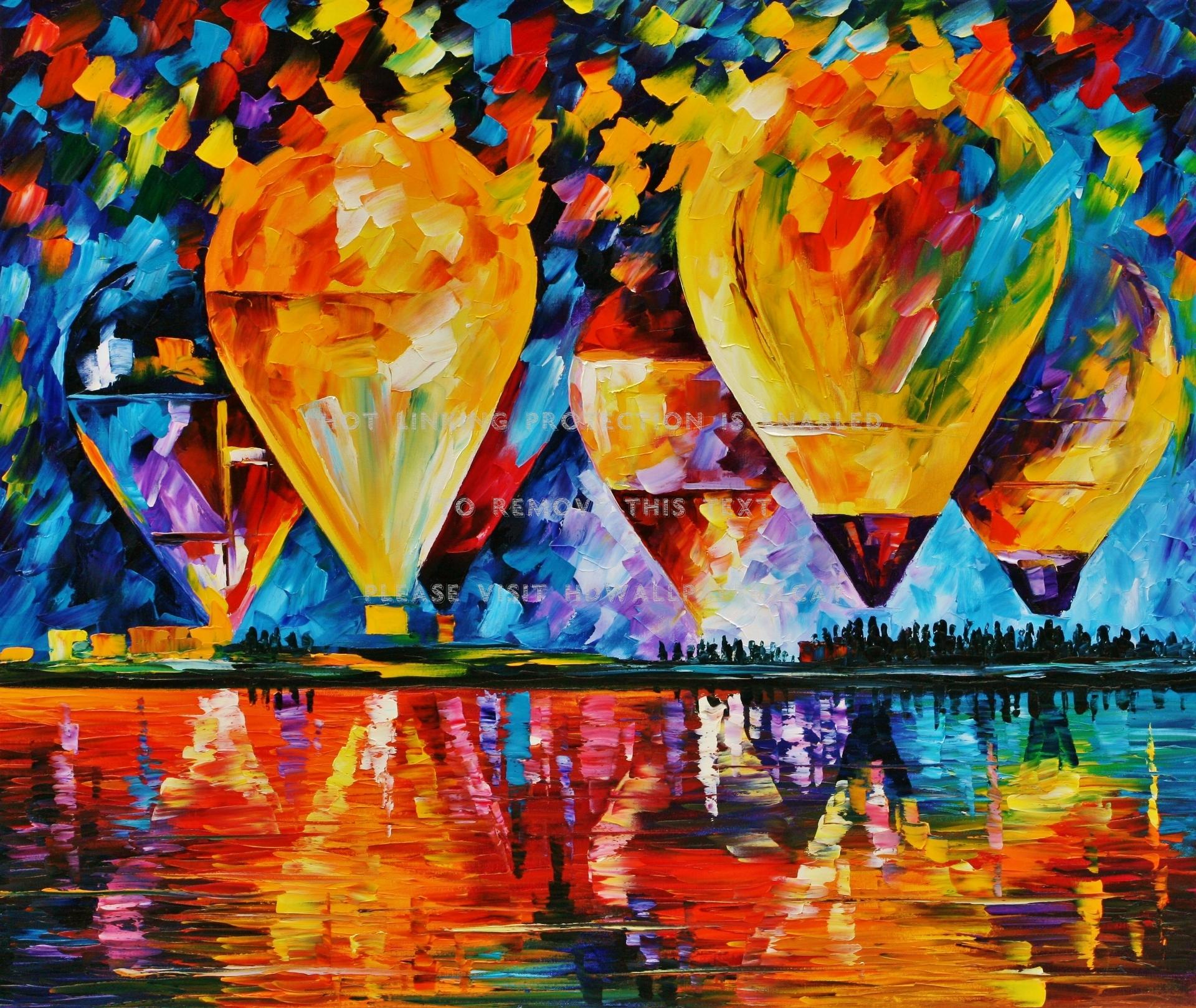 1920x1619 leonid afremov colours paining balloons