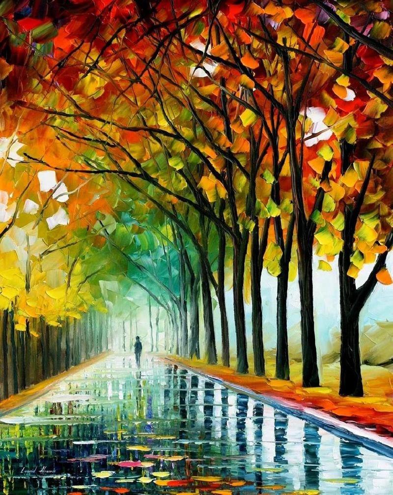 800x1007 Free shipping Leonid Afremov oil painting art HD fabric posters decorative wallpaper 32 x 24 / 17 x 13 12. wallpaper flock. poster companieswallpaper blues