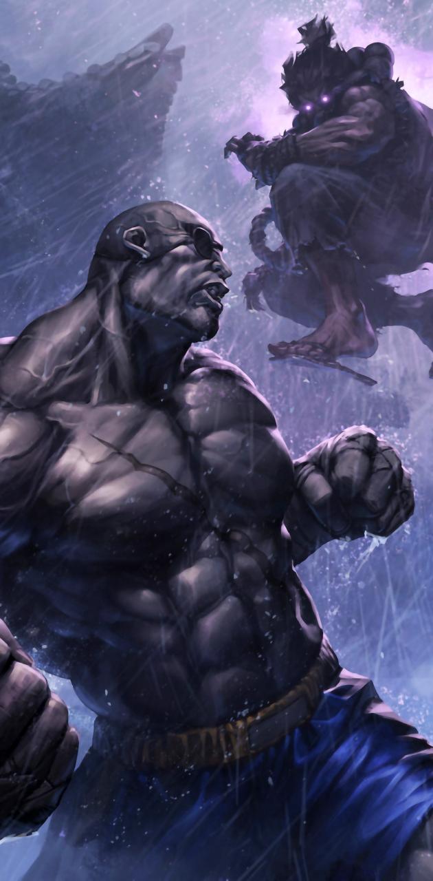 630x1280 Sagat vs Akuma wallpaper