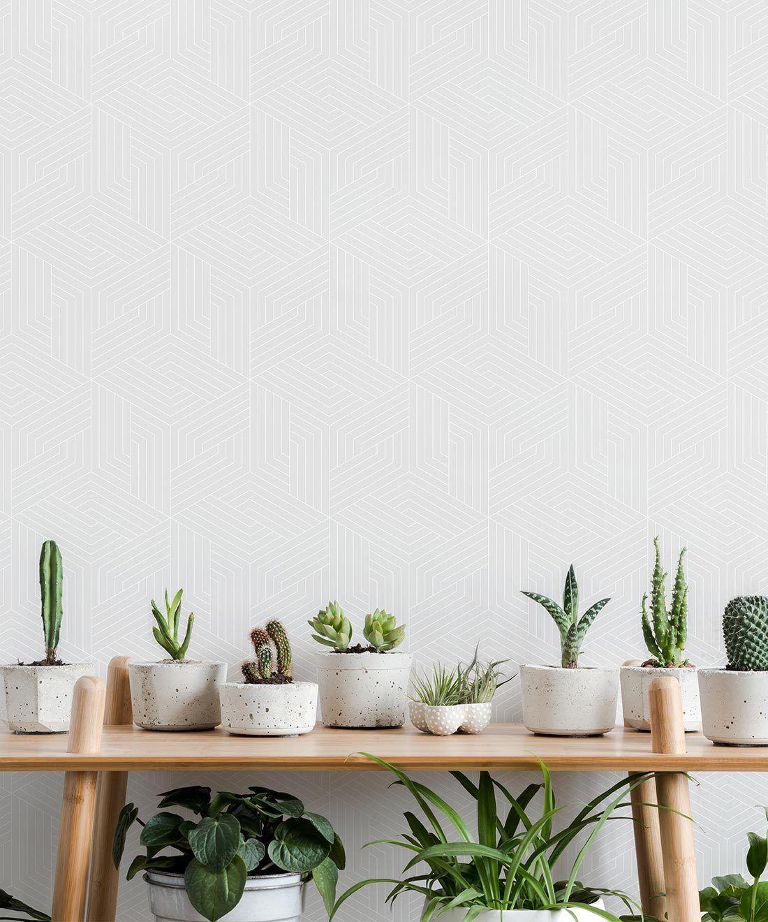 1100x1320 Geometric Illusions Wallpaper • Subtle White AUS