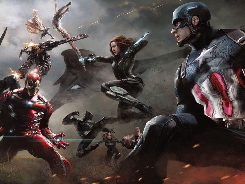 1024x768 Captain America Civil War Artwork wallpaper in 1024x768 resolution