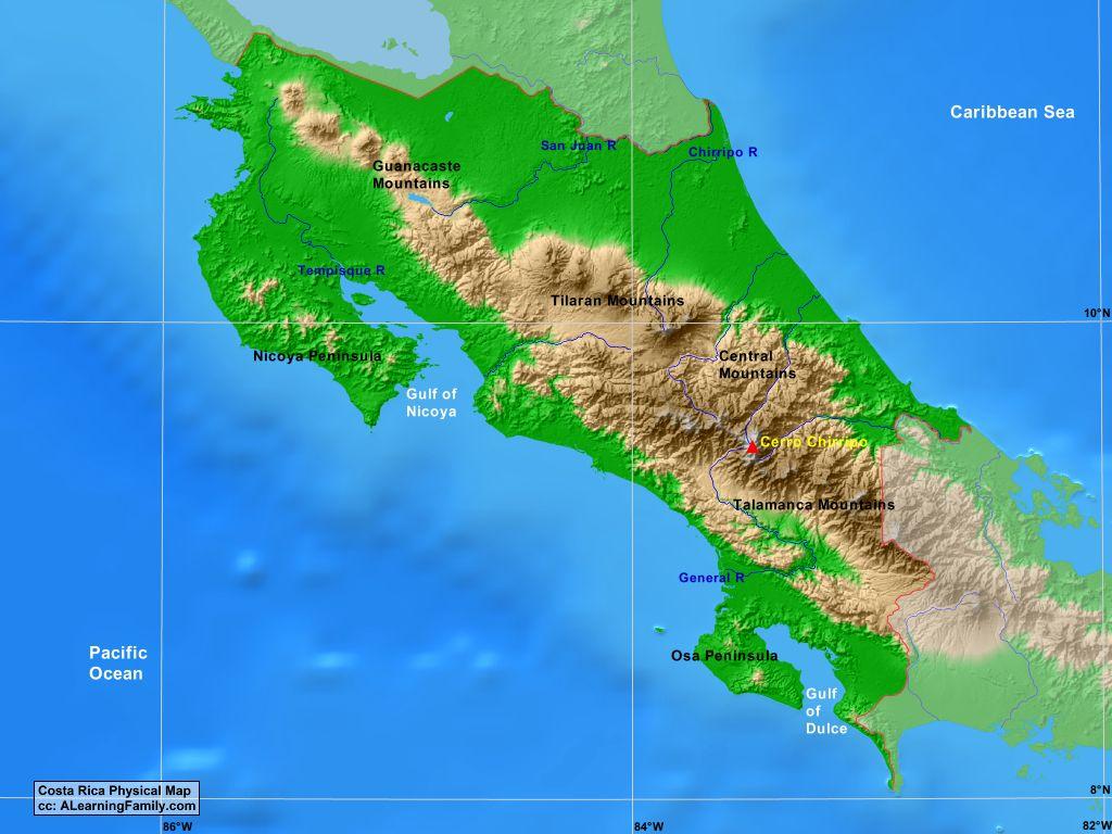 Costa rica записи. Costa Rica Map. Costa Rica physical Map. Коста-Рика плотность населения. Costa Rica on the Map.