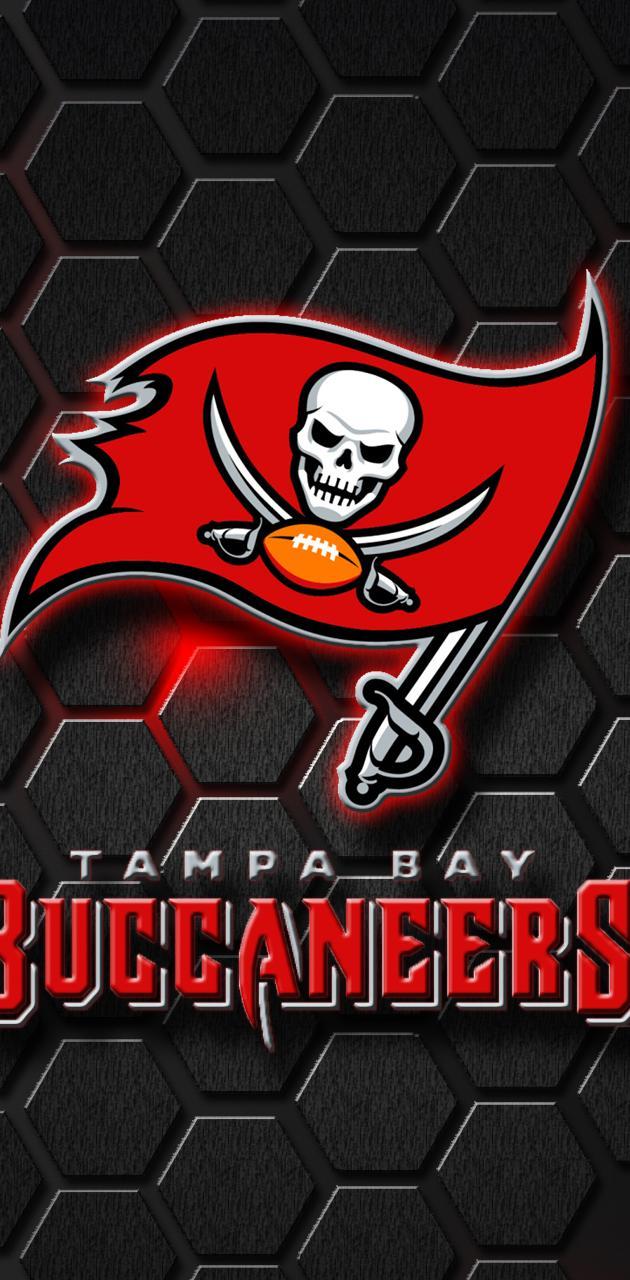 Download Red Aesthetic Tampa Bay Buccaneers Flag Wallpaper