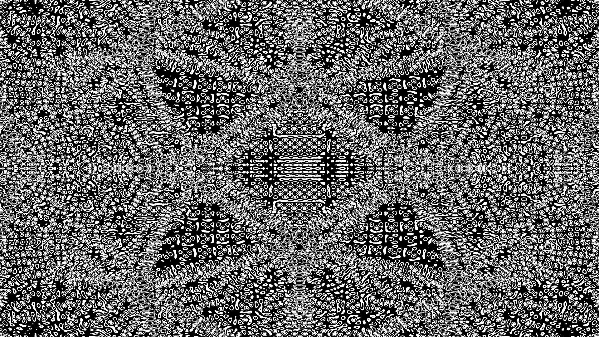 1920x1080 Black And White Psychedelic Pattern Free Domain Picture