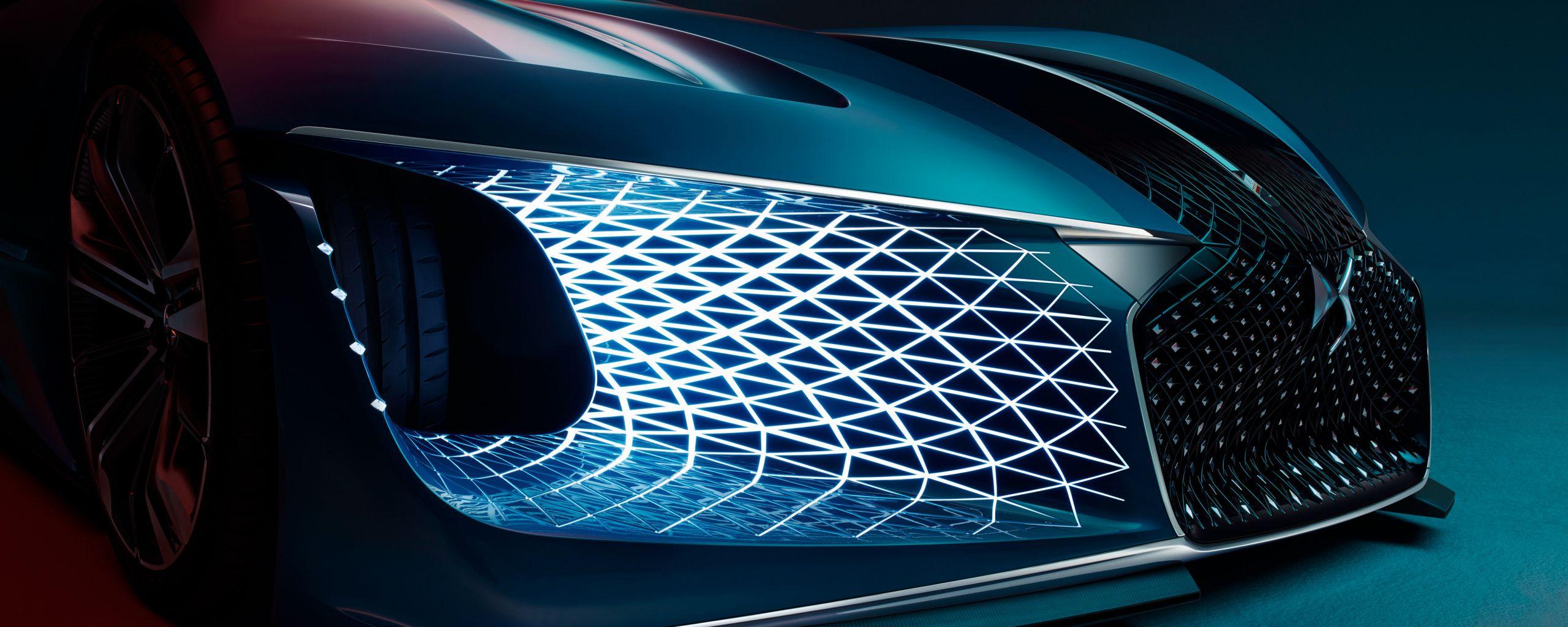 2560x1024 Downaload DS X E Tense Concept, Front, Hood, Concept Car, 2018