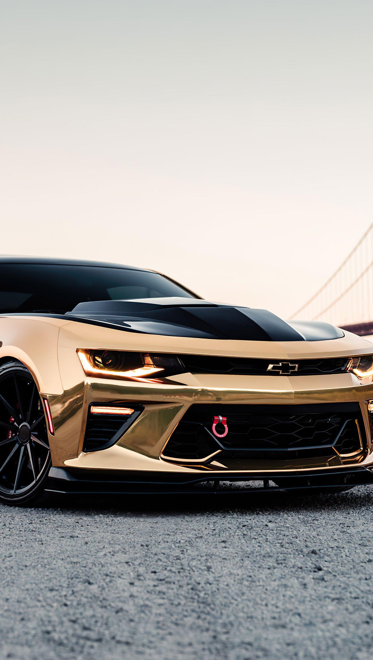 1450x2560 Camaro Chrome Gold Wallpaper 4k Ultra HD