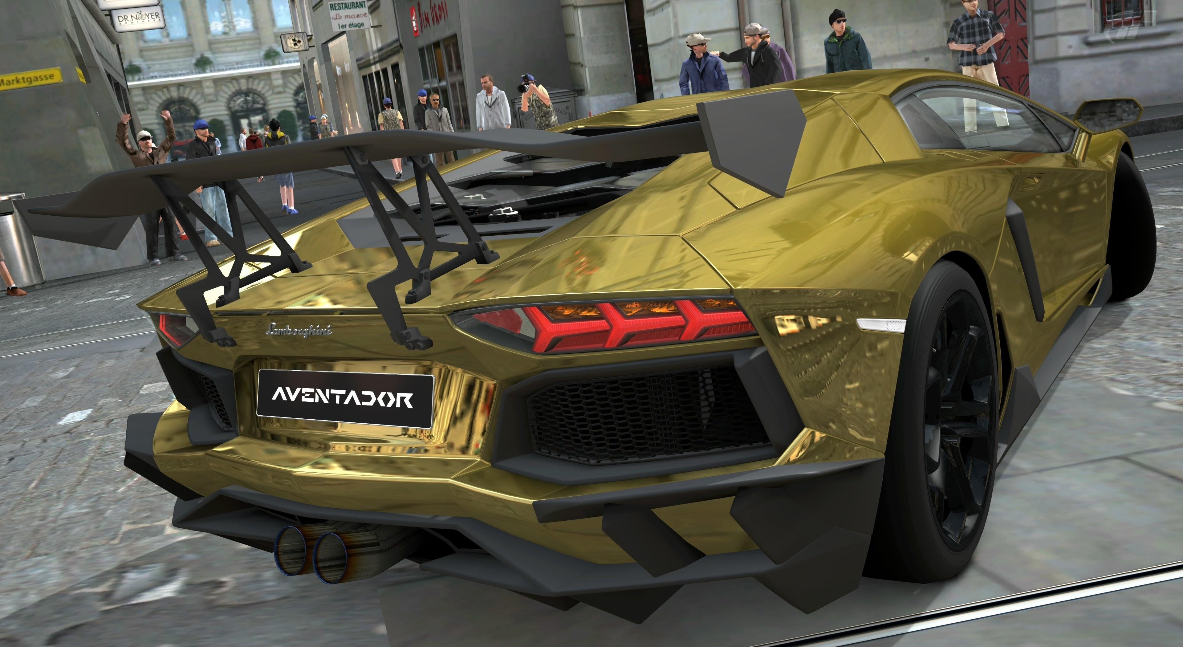 3840x2100 Gold Lamborghini