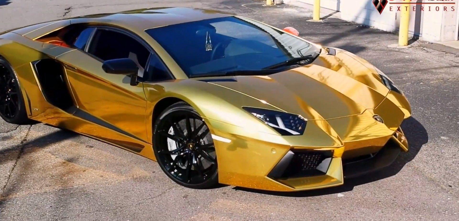 1920x924 Gold Lamborghini Wallpaper