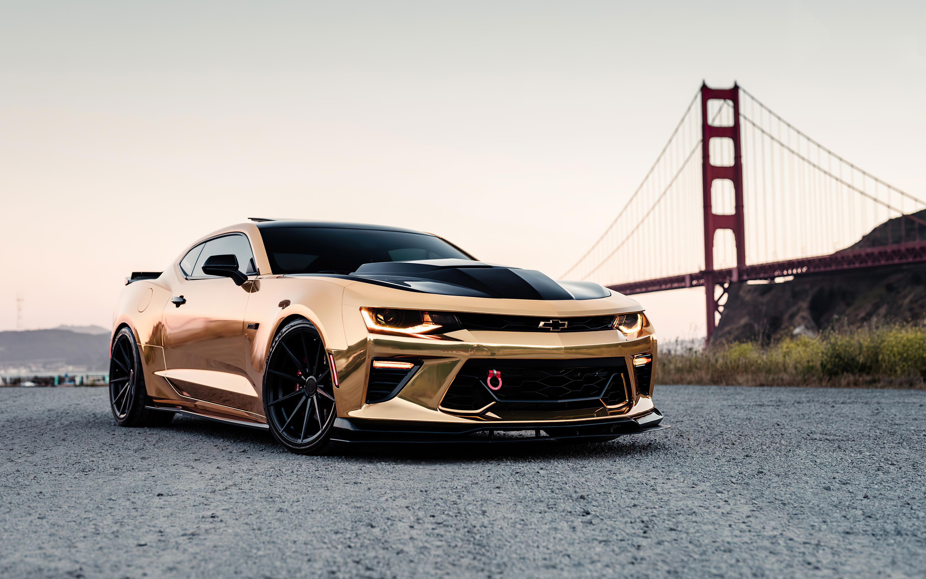 3840x2400 Gold Camaro Chrome 4k 4k HD 4k Wallpaper, Image, Background, Photo and Picture