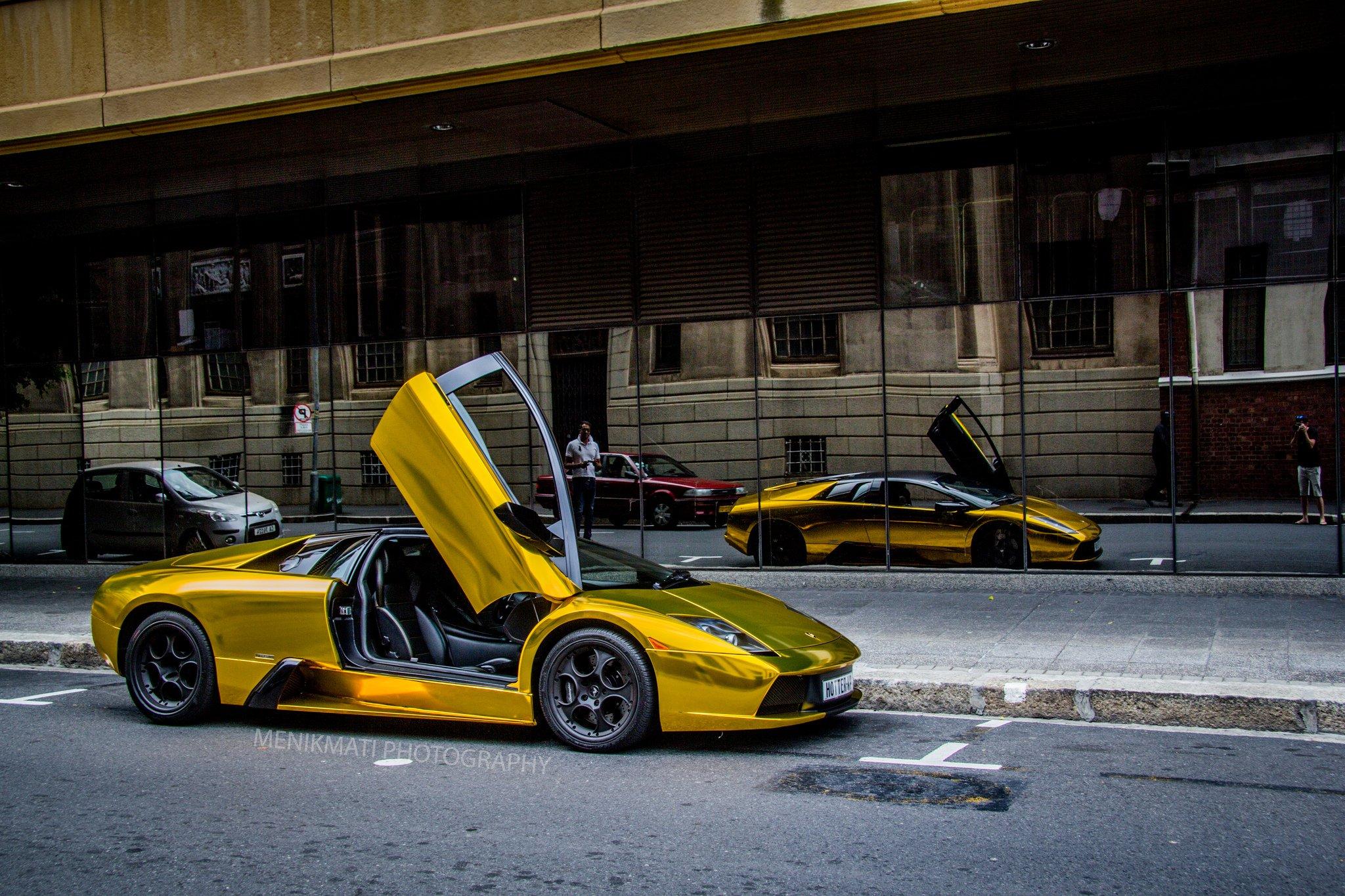 2048x1365 Lamborghini Murcielago gold chrome coupe Vinyl wrap cars supercars wallpaperx1365