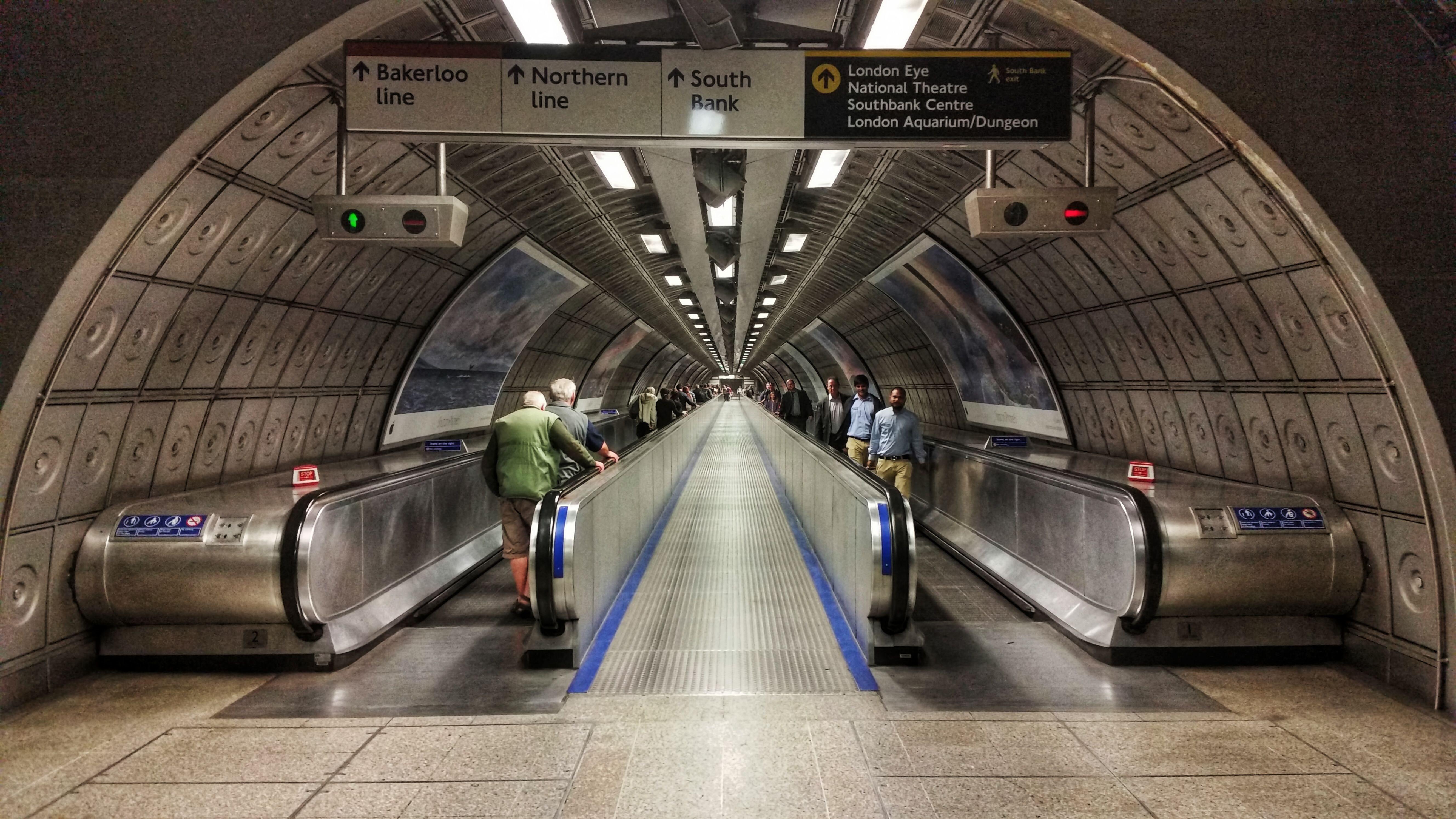 5312x2988 Download wallpaper subway, escalator, london underground, station waterlow for desktop with resolution 5312x2988. High Quality HD picture wallpaper