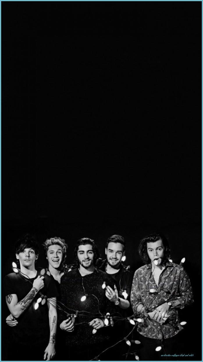 698x1241 image About One Direction On We Heart It See More About One Direction Wallpaper Black And White