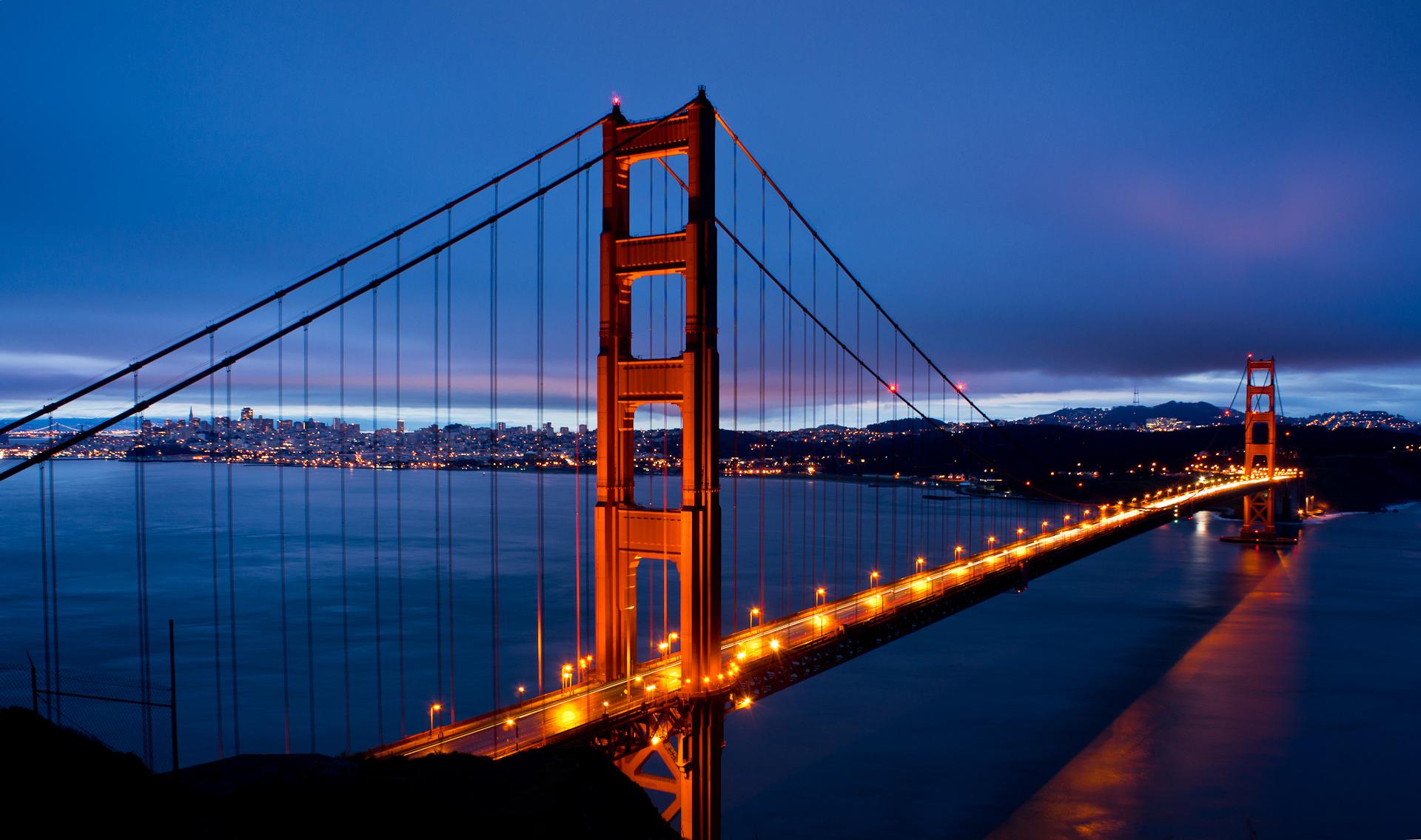 Golden Gate Bridge at Night Wallpapers - Top Free Golden Gate Bridge at ...