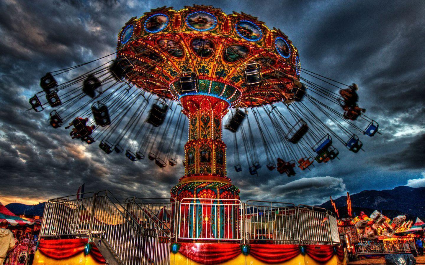 1440x900 Circus and Carnivals Wallpaper: Going to the Carnival. Carnival rides, Circus wallpaper, Carnival image