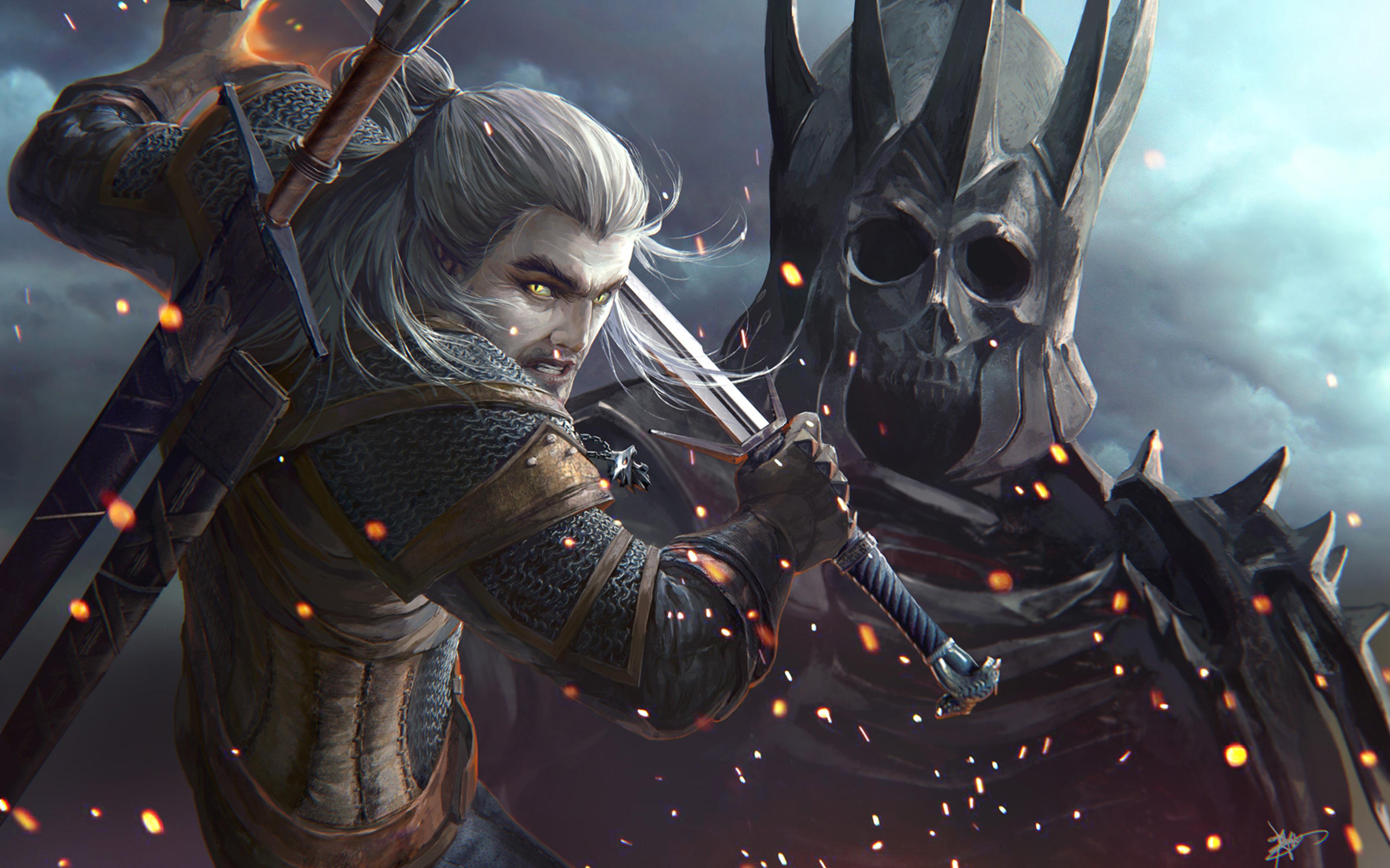 3840x2400 The Witcher 3 Wild Hunt Gerald Artwork 4k HD 4k Wallpaper, Image, Background, Photo and Picture