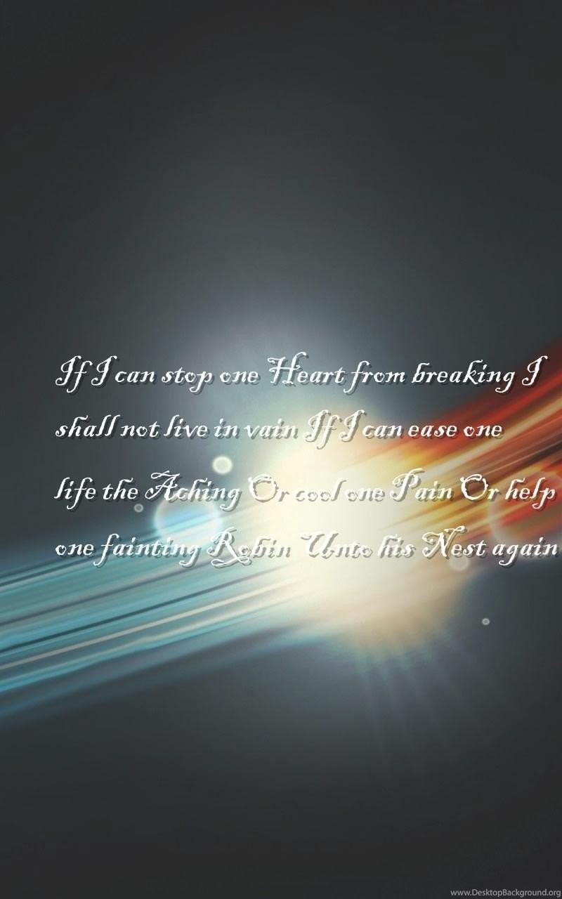 800x1280 Live, Life Philosophy Quotes Wallpaper If I Can Stop One Heart. Desktop Background
