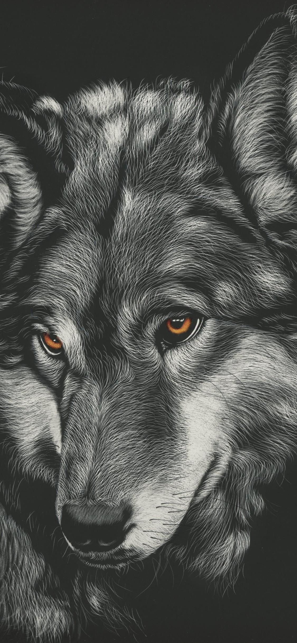 1125x2436 Wolf Painting 4k iPhone XS, iPhone iPhone X HD 4k Wallpaper, Image, Background, Photo and Picture
