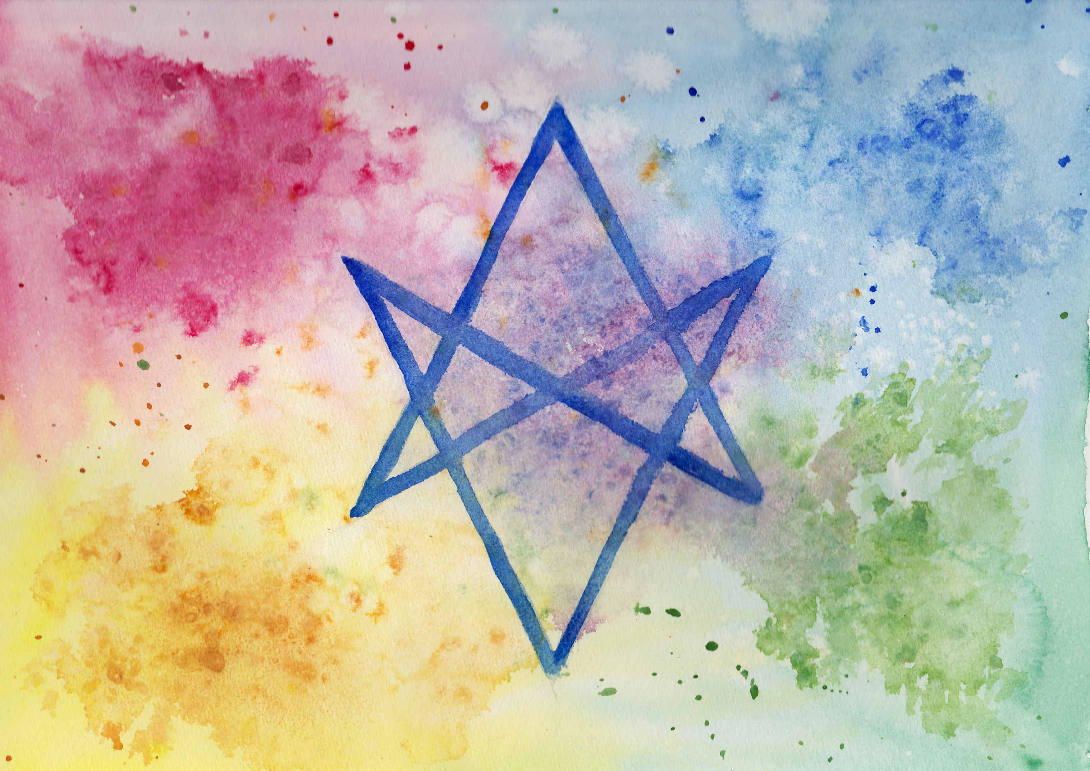 3508x2480 Unicursal Hexagram Sacred Symbols
