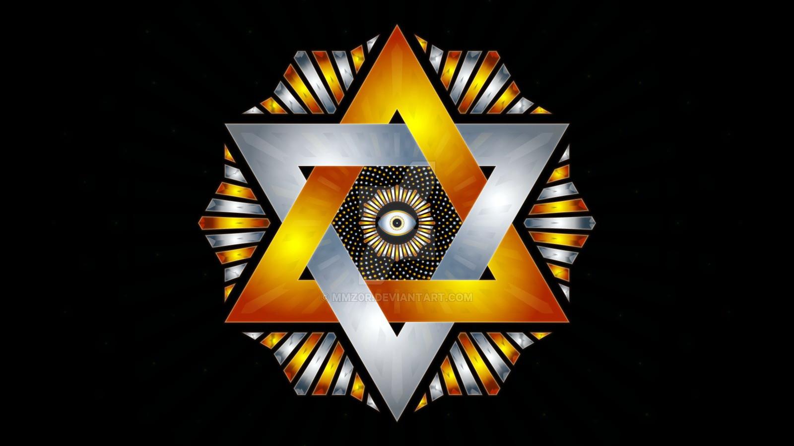 1600x900 Abstract Hexagram Design Background Wallpaper 100322