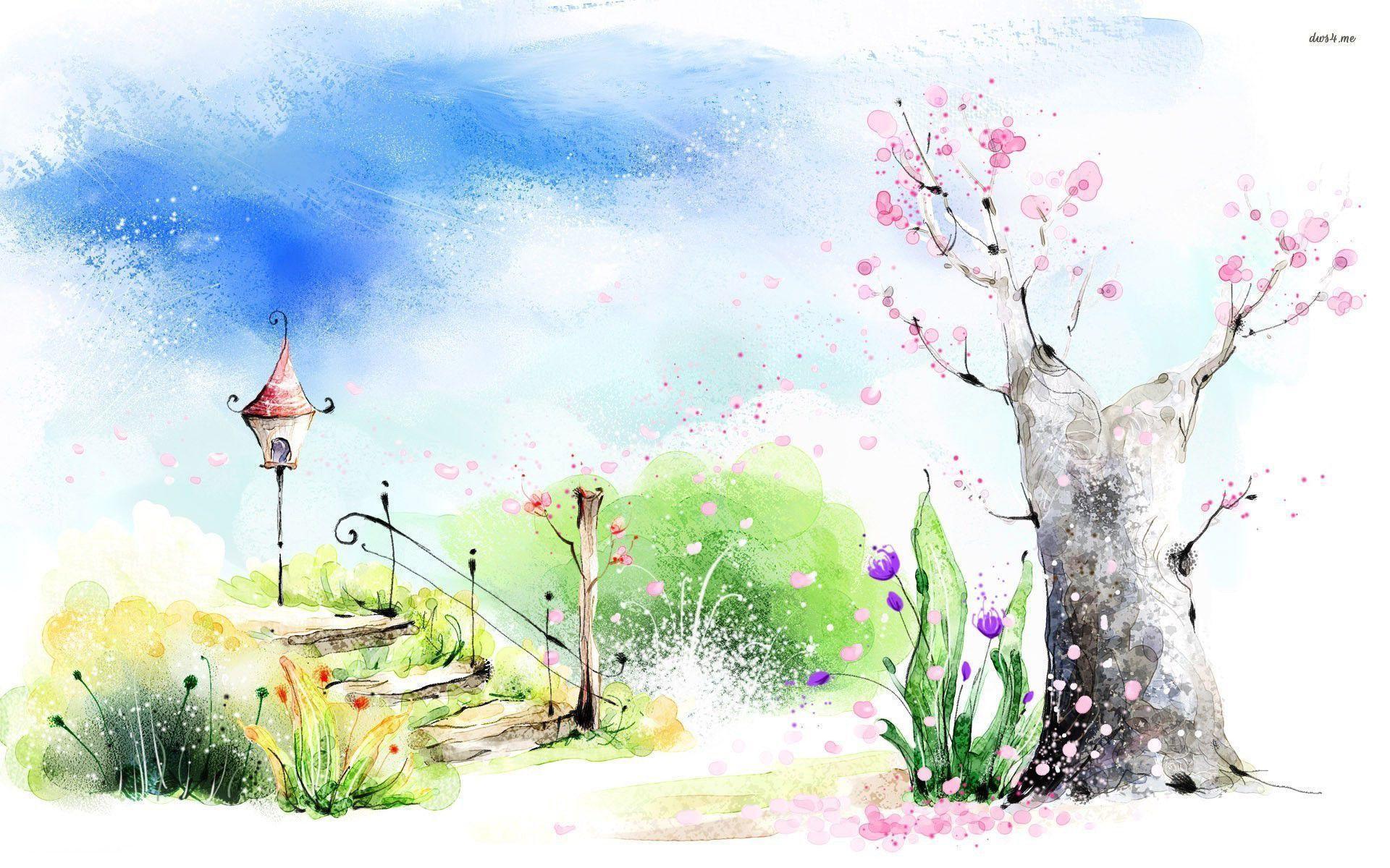 1920x1200 Watercolor Tree PC Wallpaper, HD Watercolor Tree PC Background on WallpaperBat