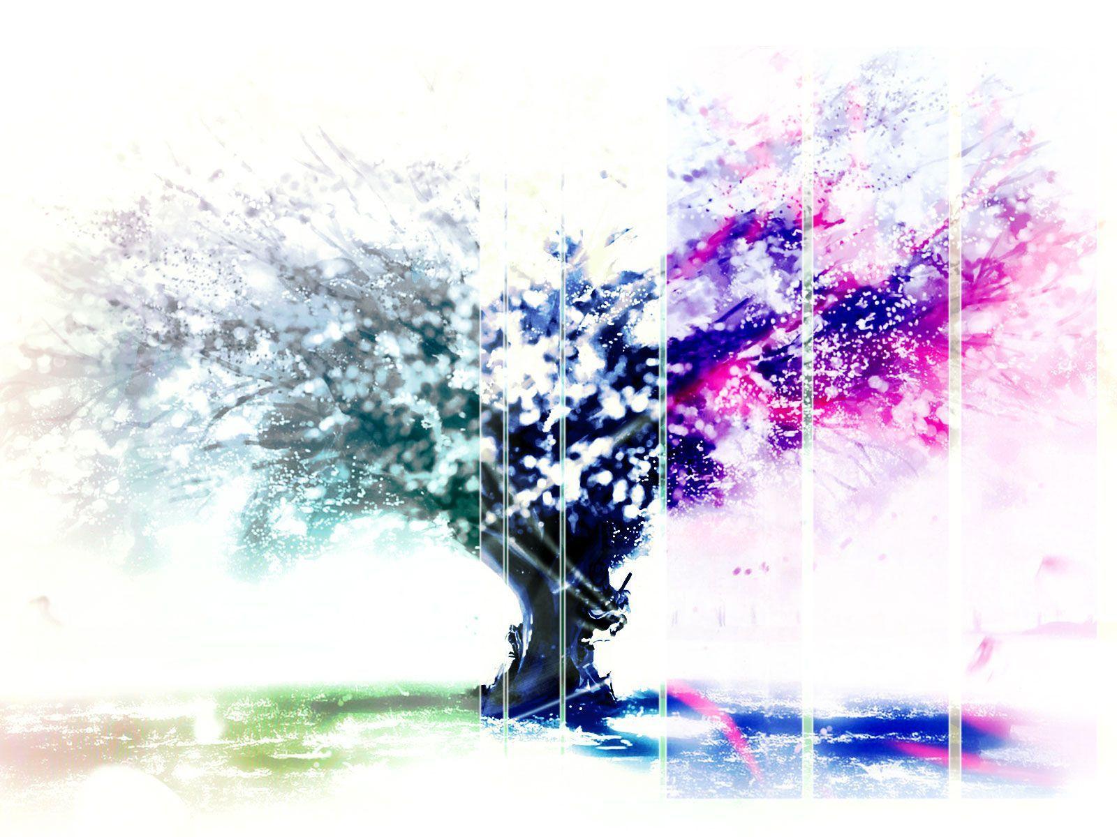 1600x1200 Tree Painting Wallpaper, HD Tree Painting Background