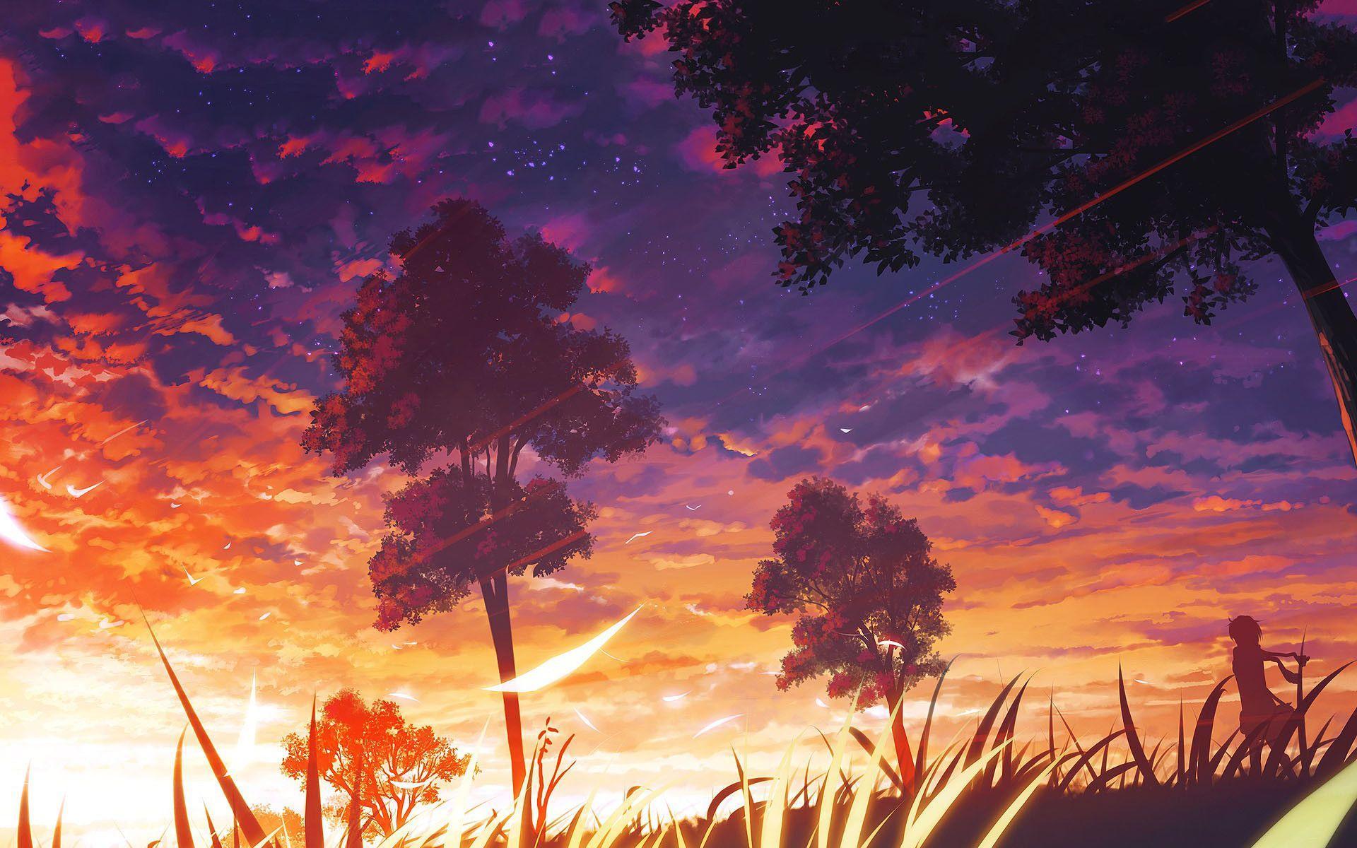 1920x1200 Sunset Art Wallpaper, HD Sunset Art Background
