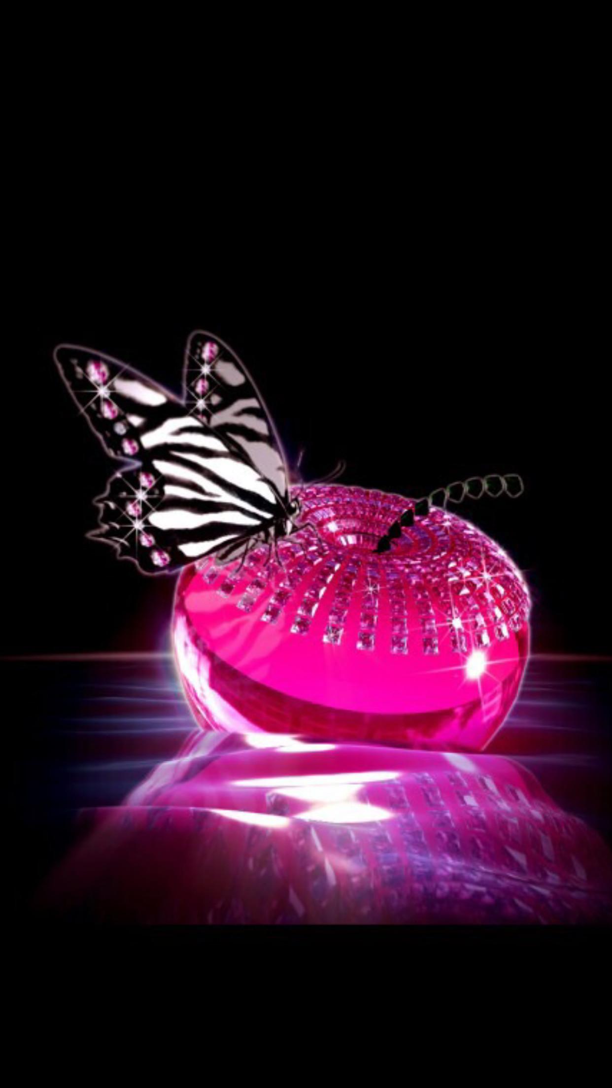1242x2208 Pink and Purple Butterfly