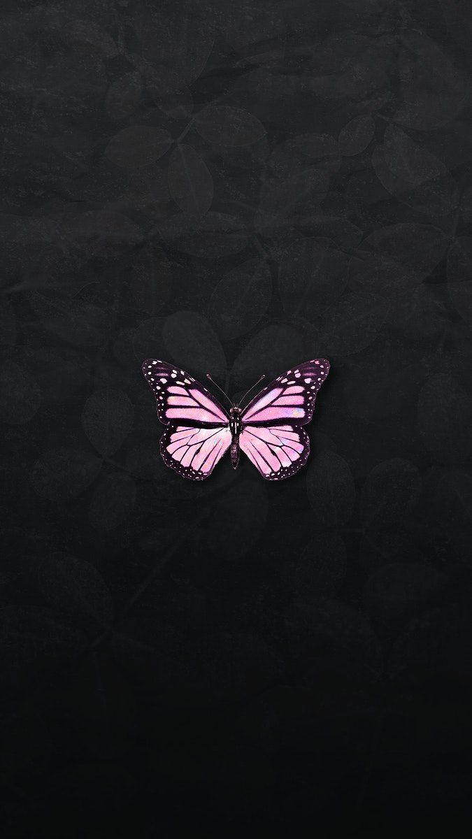 675x1200 Aesthetic Butterfly Purple Wallpaper