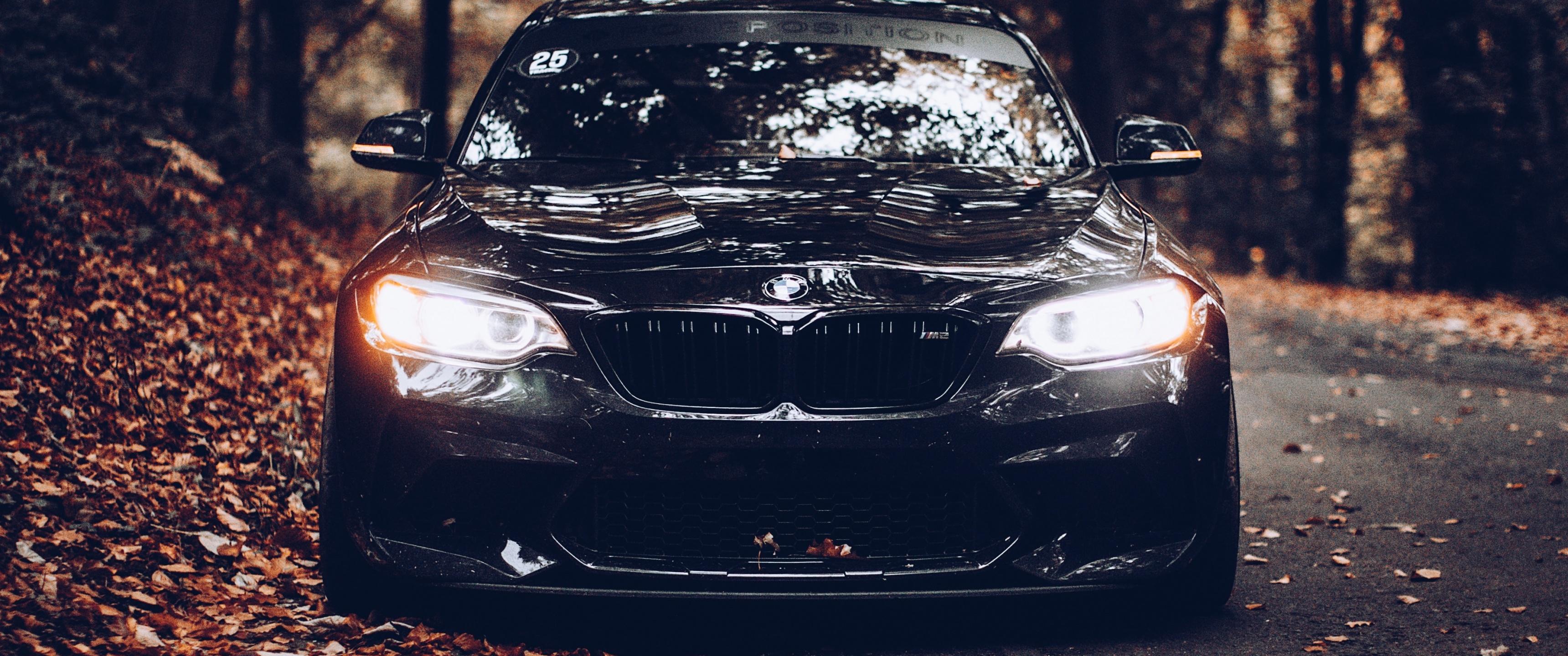 3440x1440 BMW Wallpaper 4K, Black cars, Cinematic, Cars