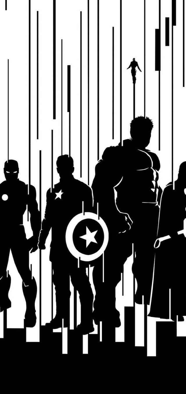 640x1351 Avengers black and white 2019. Avengers wallpaper, Superhero wallpaper, Marvel iphone wallpaper