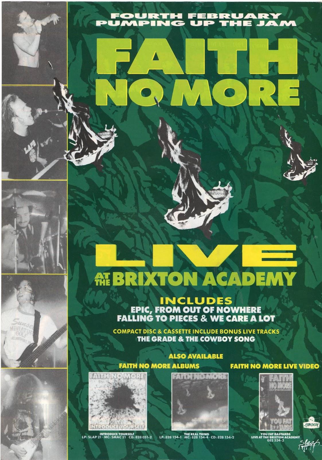 1123x1600 Faith No More: Live at the Brixton Academy (1990)